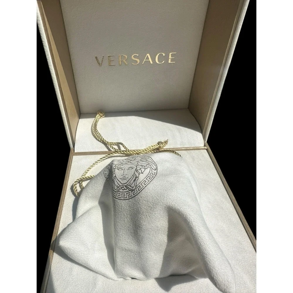 VERSACE Greca White Leather Woman's Watch VELU1218 Preowned